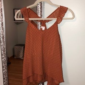 Burnt orange blouse